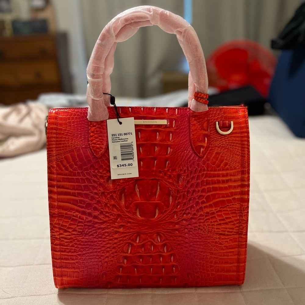 NWT medium Brahmin purse and matching wallet - hot pink